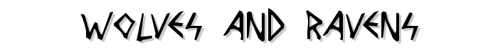 Wolves and Ravens font